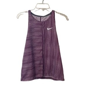 🍒 Nike Dri-Fit Athletic Tank Top Shirt Striped Size M